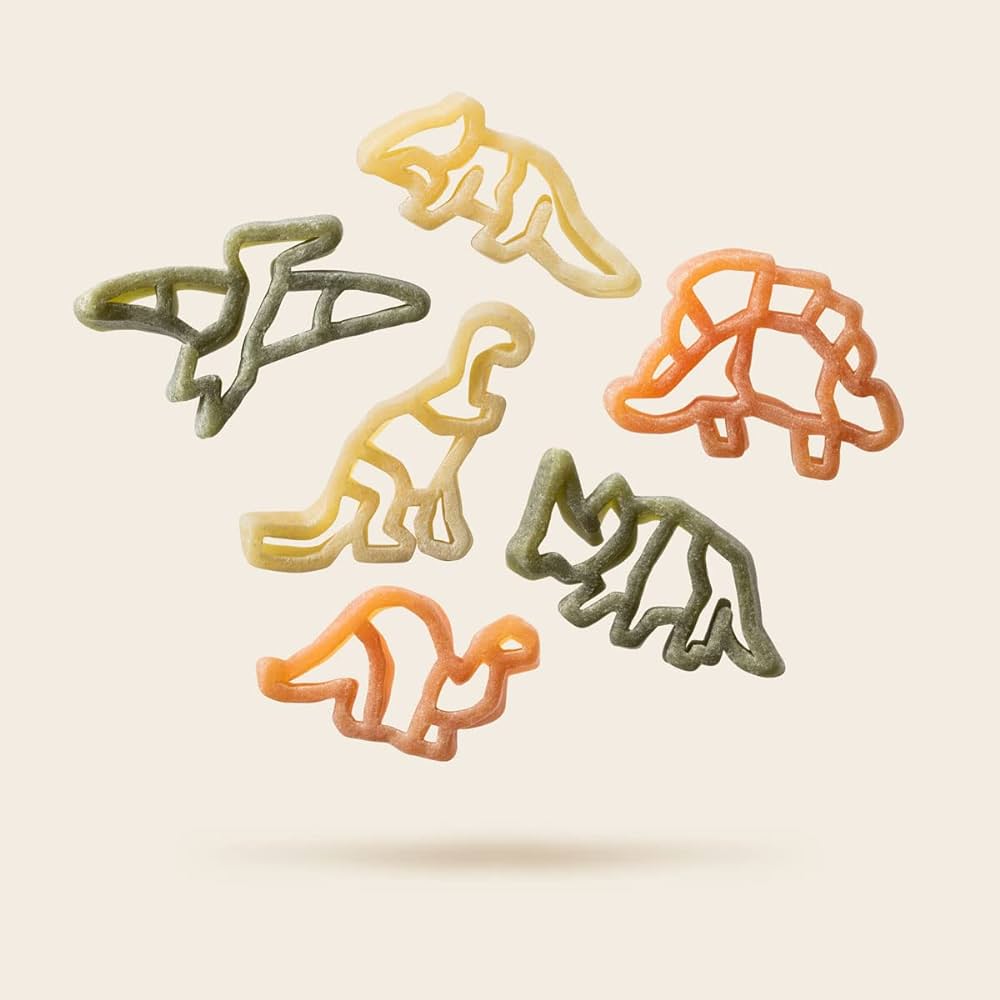 Dalla Costa Nakato Baby Pasta Fun Shapes Healthy Vegetable Pasta for Kids Singapore_Dinosauri Shape Pasta