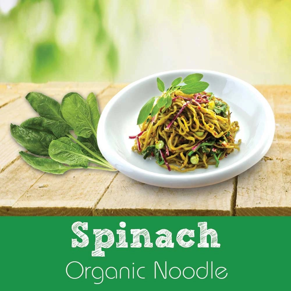 Organic Care2U Spinach Noodles 200g – healthy, soft-texture noodles for adults and elderly in Singapore
