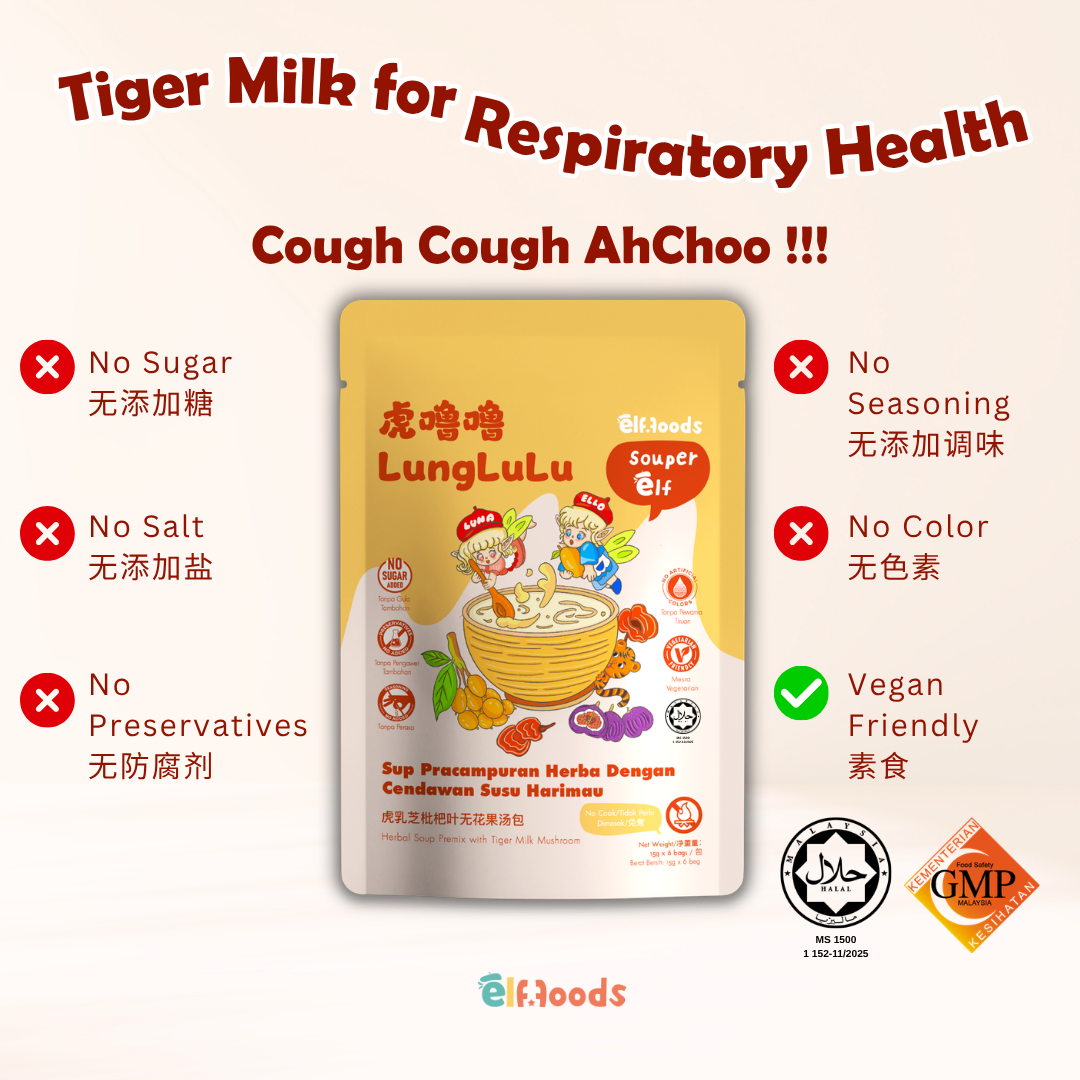 LungLuLu 虎噜噜 Cook Free Nourishing Soup | Tiger Milk Mushroom Lung Support