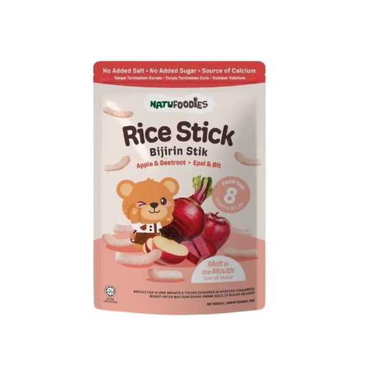 Natufoodies Rice Stick [35g] - Apple Beetroot
