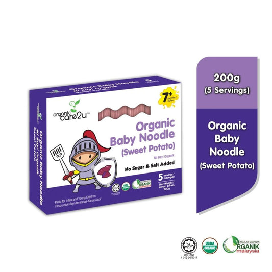 Organic Care2U Organic Baby Noodle Sweet Potato 200g – Halal-certified baby noodles for 7 months+ in Singapore