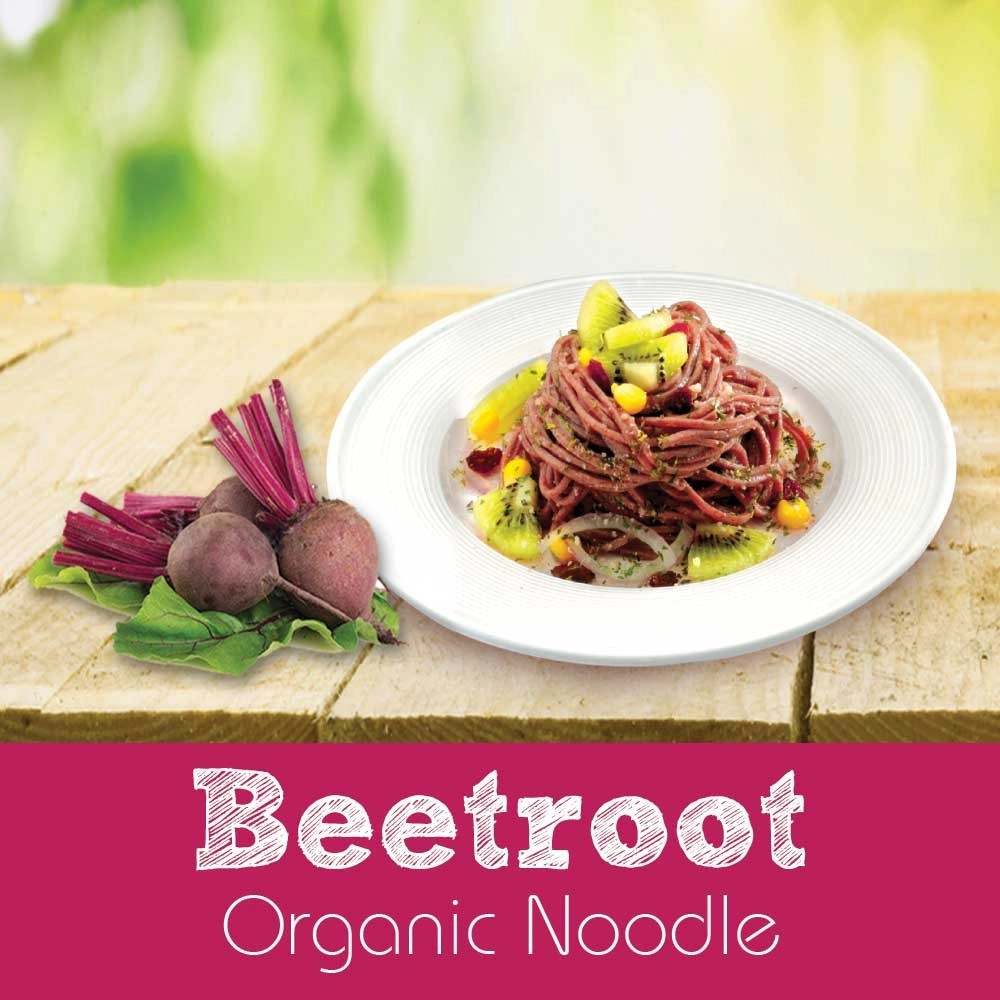 Organic Care2U Beetroot Noodles 200g – healthy, soft-texture noodles for adults and elderly in Singapore