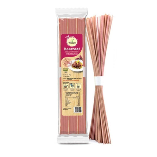 Organic Care2U Beetroot Noodles 200g – healthy, soft-texture noodles for adults and elderly in Singapore