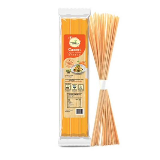Organic Care2U Carrot Noodles 200g – healthy, soft-texture noodles for adults and elderly in Singapore