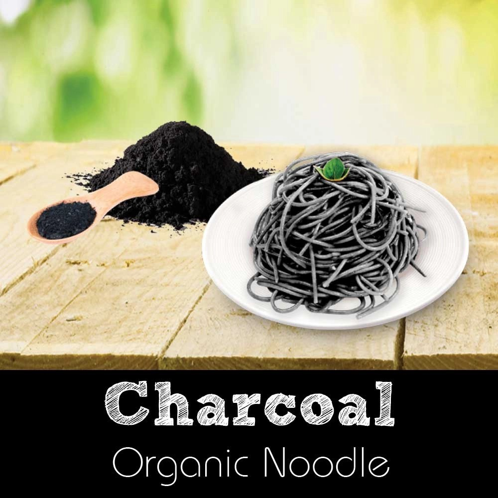 Organic Care2U Charcoal Noodles 200g – healthy, soft-texture noodles for adults and elderly in Singapore