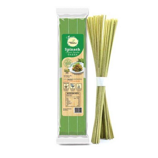Organic Care2U Spinach Noodles 200g – healthy, soft-texture noodles for adults and elderly in Singapore